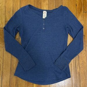 Faded Glory Navy Henley Shirt